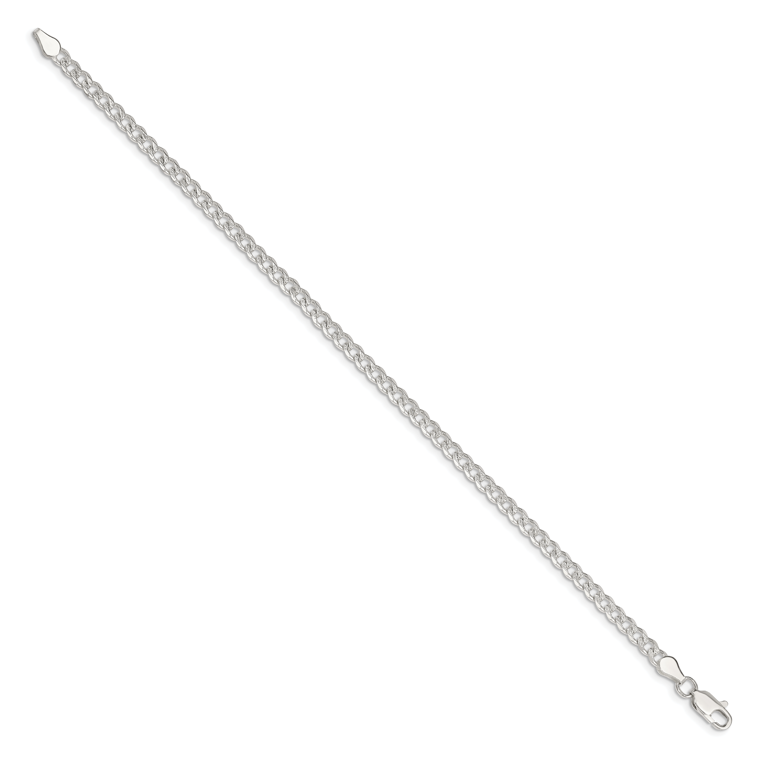Sterling Silver 4mm PavÃ¢â‚¬Å¡ Curb Chain