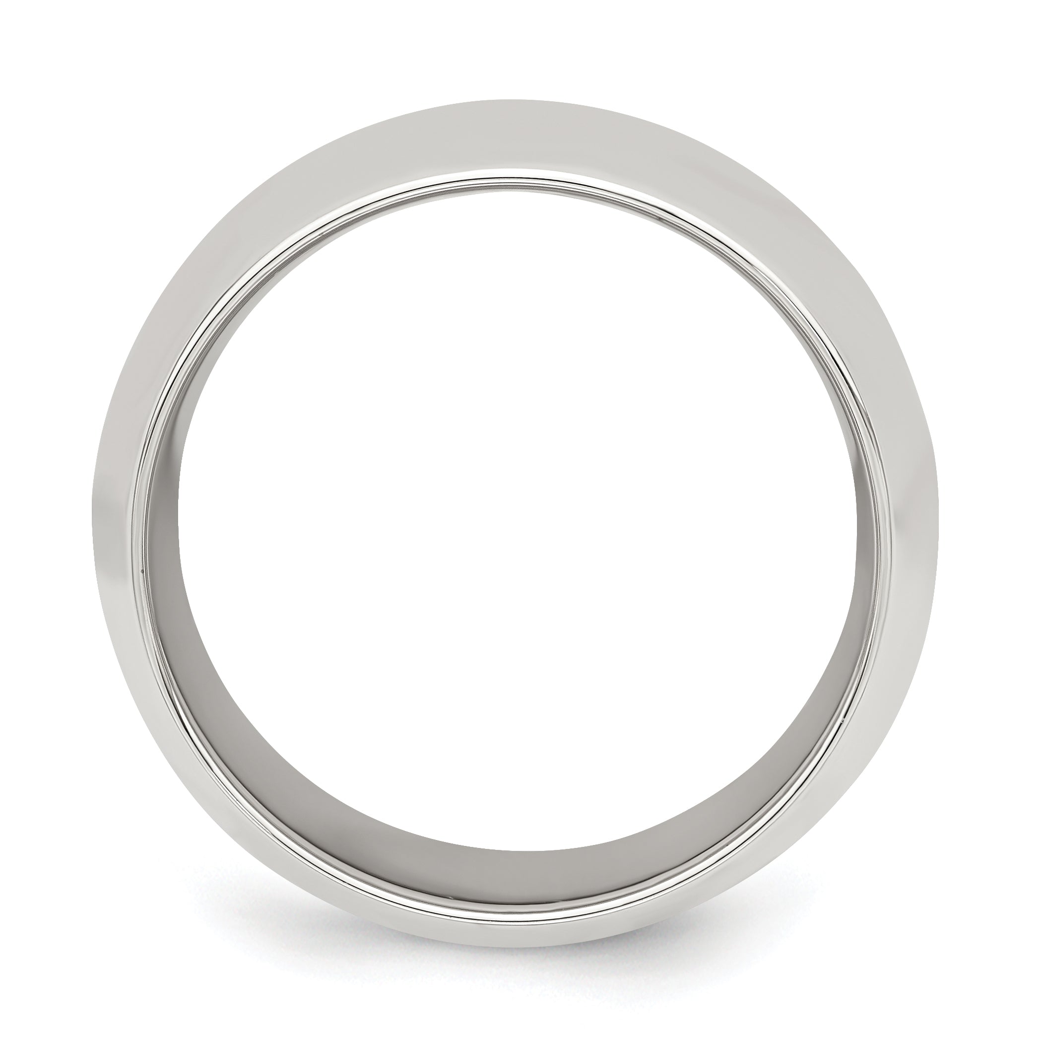 Comfort-Fit Wedding Band in Sterling Silver, 10mm