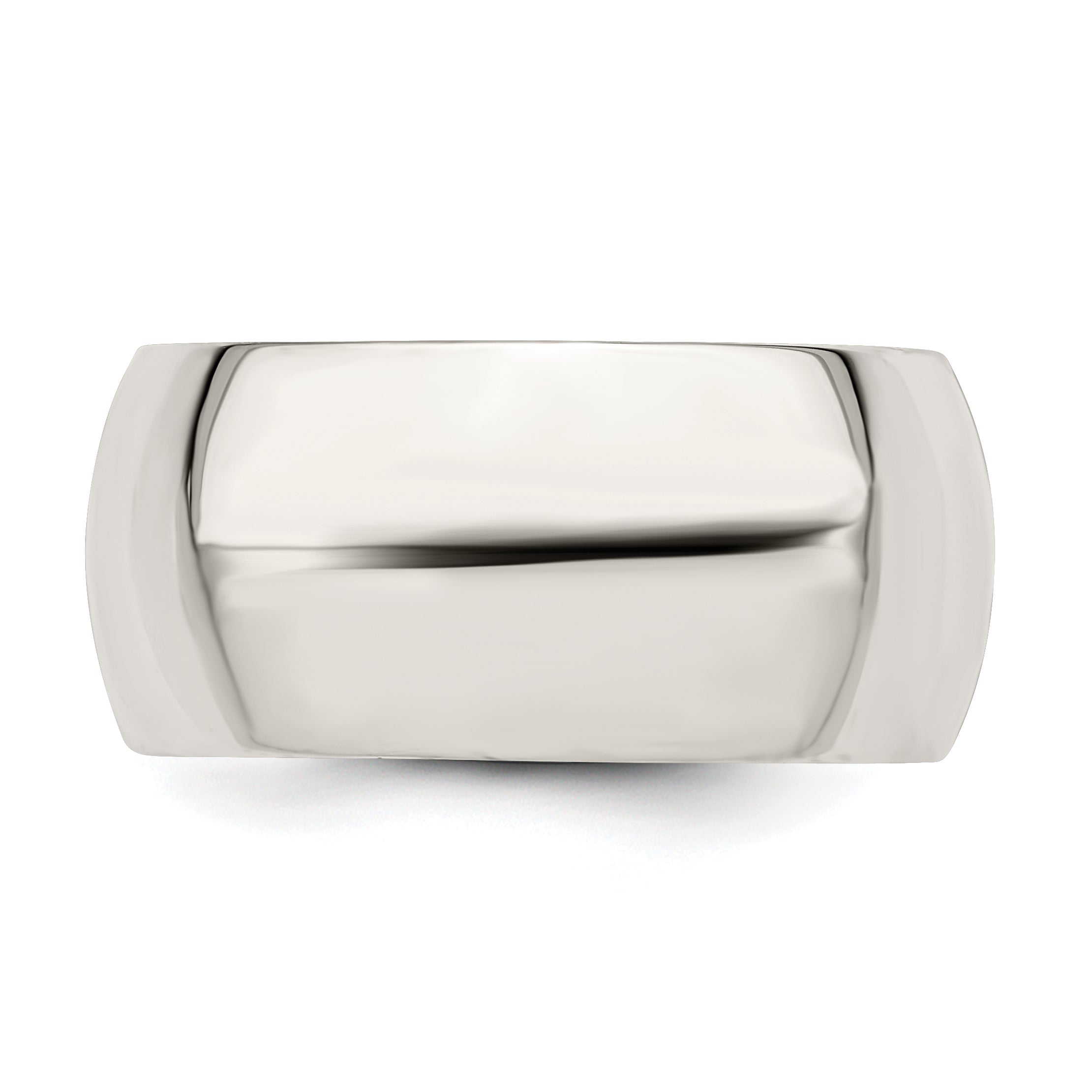Comfort-Fit Wedding Band in Sterling Silver, 10mm