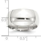 Comfort-Fit Wedding Band in Sterling Silver, 10mm