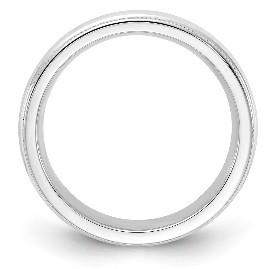 Milgrain Comfort-Fit Wedding Band in Sterling Silver, 4mm