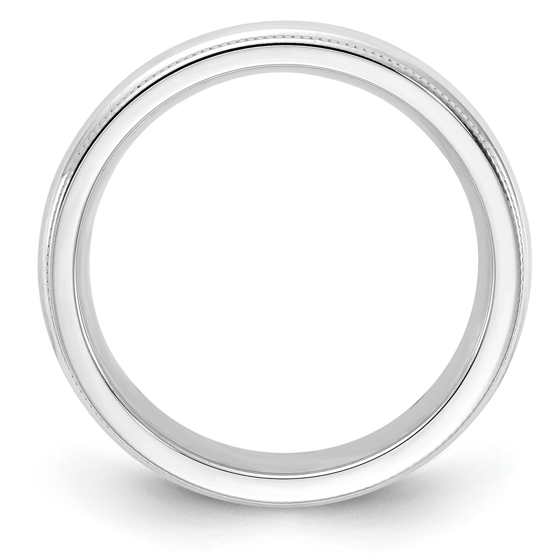Milgrain Comfort-Fit Wedding Band in Sterling Silver, 4mm