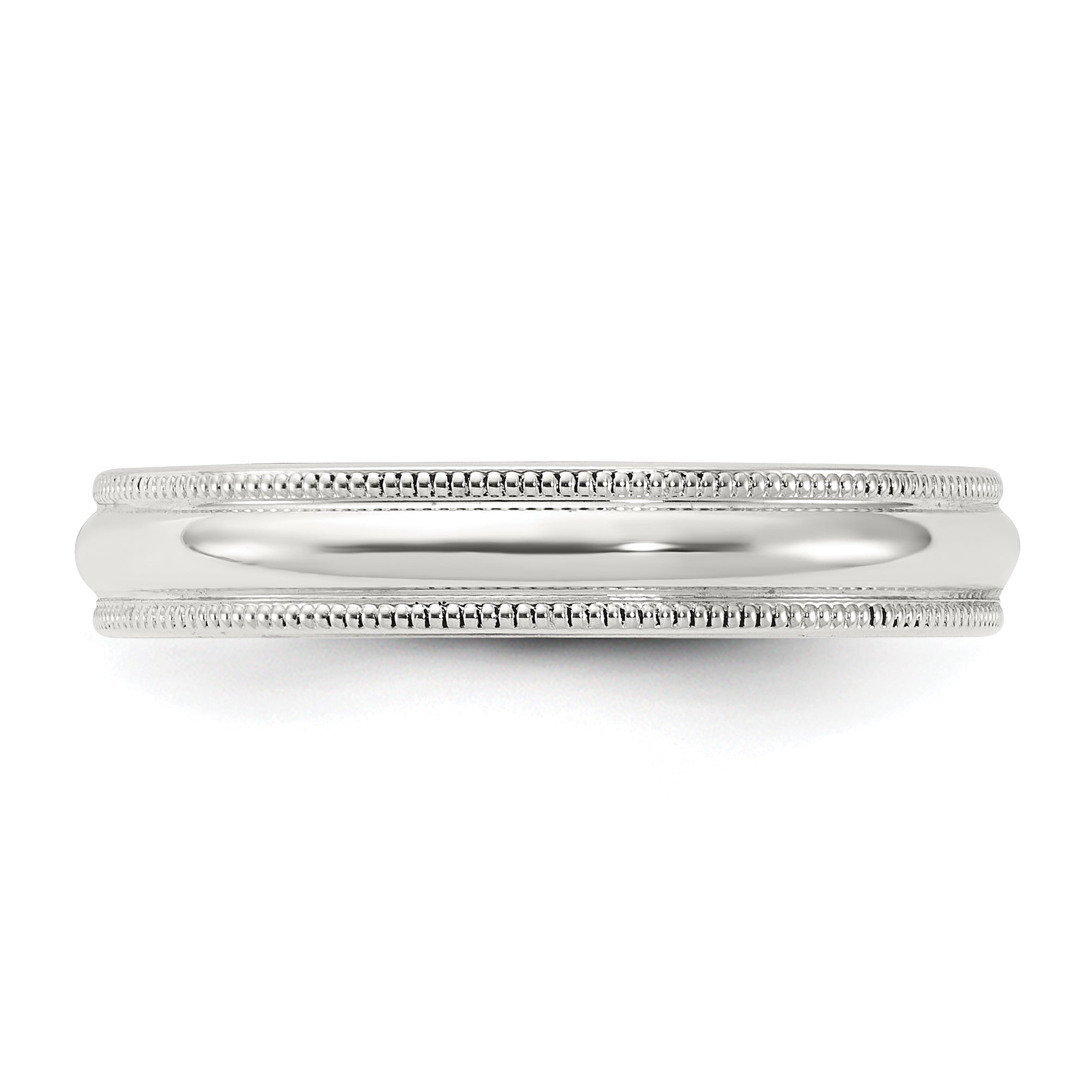Milgrain Comfort-Fit Wedding Band in Sterling Silver, 4mm