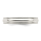 Milgrain Comfort-Fit Wedding Band in Sterling Silver, 4mm