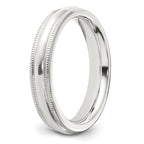Milgrain Comfort-Fit Wedding Band in Sterling Silver, 4mm