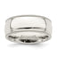 Sterling Silver 8mm Comfort Fit Half Round Milgrain Size 13.5 Band