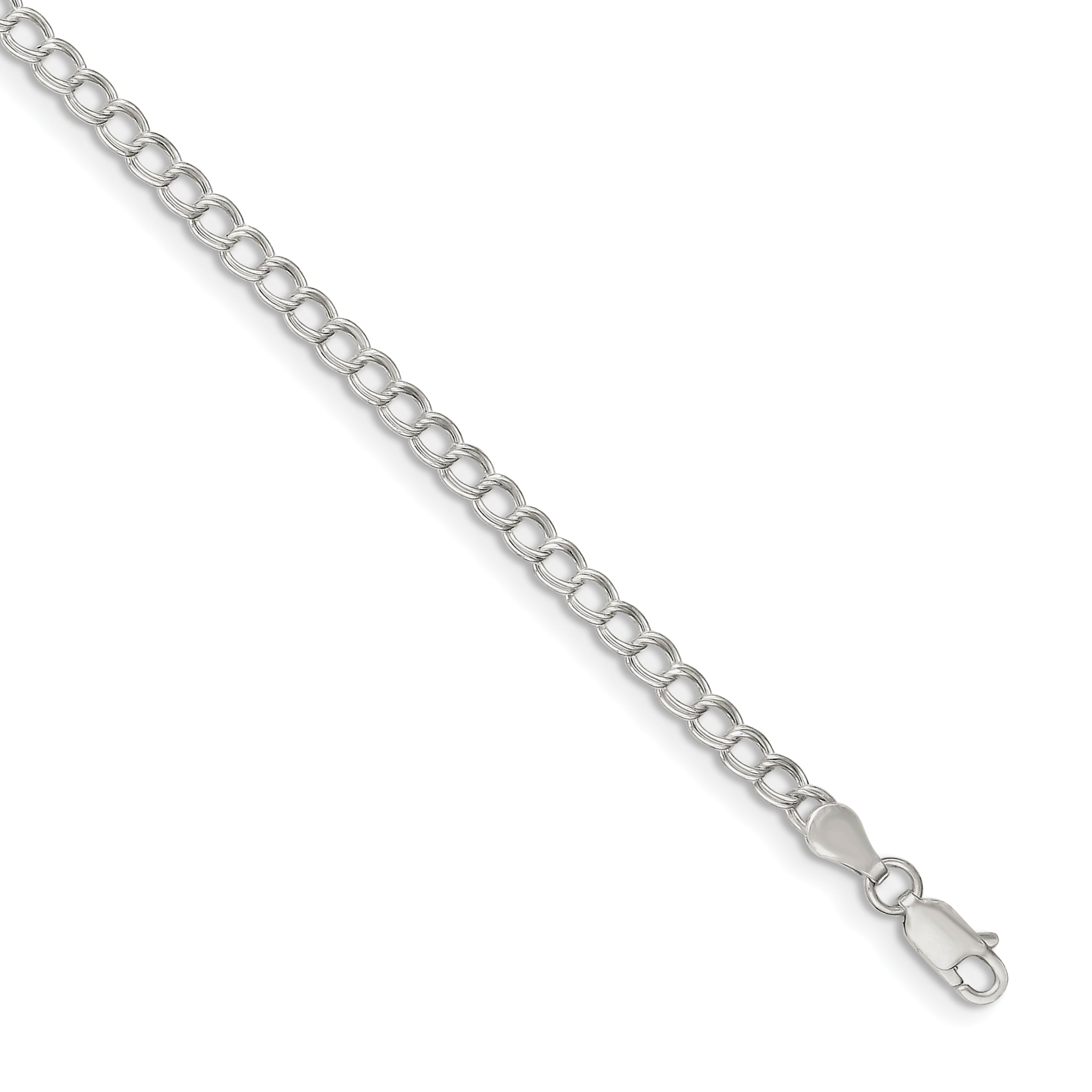 Sterling Silver 8inch Polished Charm Bracelet