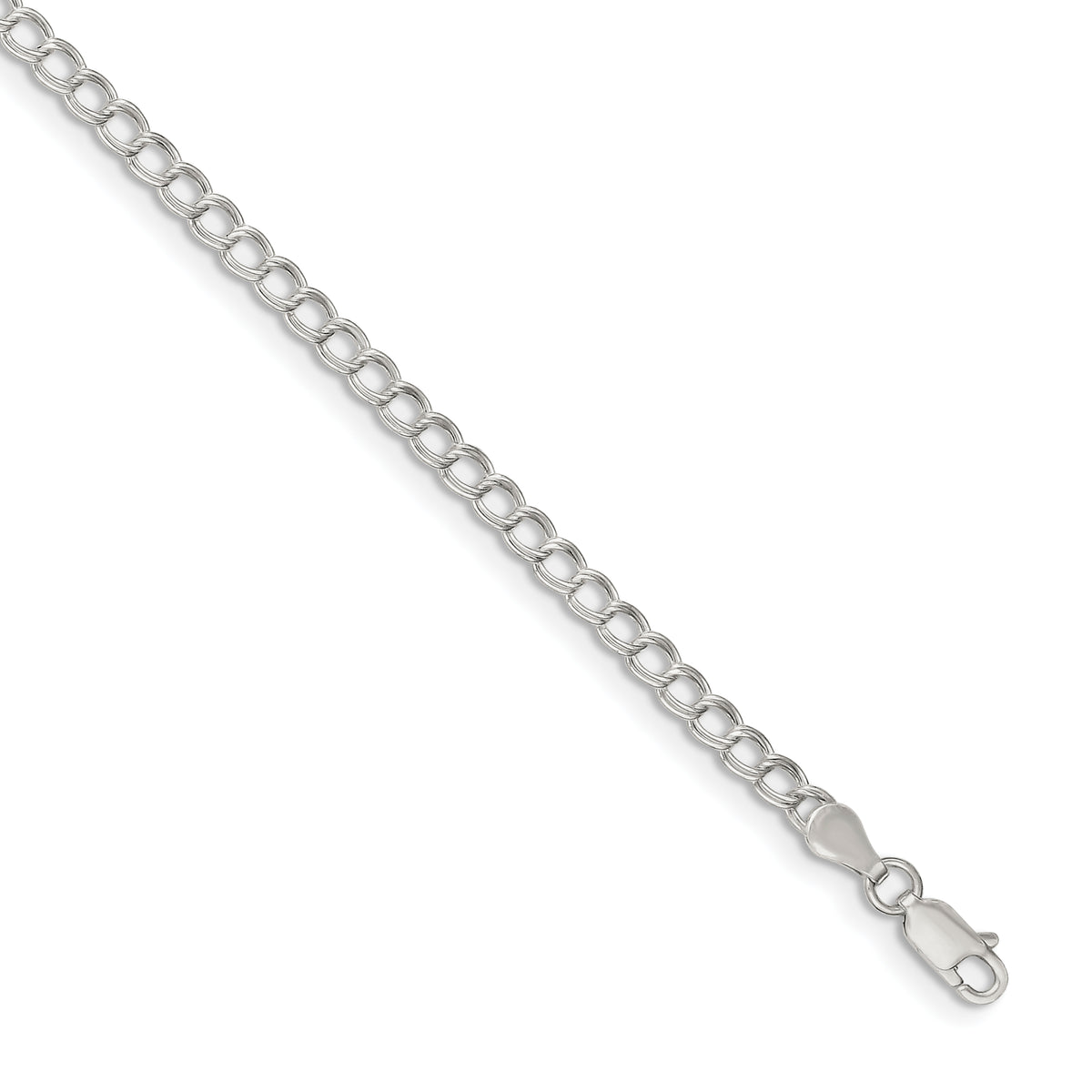 Sterling Silver 8inch Polished Charm Bracelet