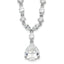 Cheryl M Sterling Silver Rhodium-plated Fancy Marquise-cut & Brilliant-cut Pear CZ 17 Inch Necklace