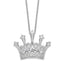 Cheryl M Sterling Silver Rhodium-plated Brilliant-cut CZ Crown 18 Inch Necklace