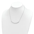 Cheryl M Sterling Silver Rhodium-plated Brilliant-cut CZ Curved Bar 18 Inch Necklace