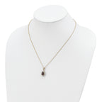 Cheryl Gold-Plated Sterling Silver CZ Teardrop Necklace for Women 18.5 Inch