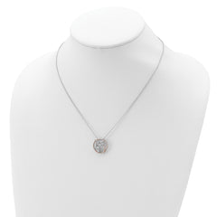 Cheryl 925 Sterling Silver Two-Tone CZ Owl Necklace Elegant Gift-Ready Design