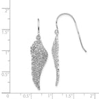 Cheryl Sterling Silver Rhodium-Plated CZ Angel Wing Dangle Earrings Gift Ready