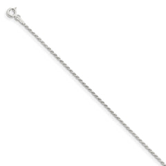 Sterling Silver 1.5mm Diamond-cut Rope Chain