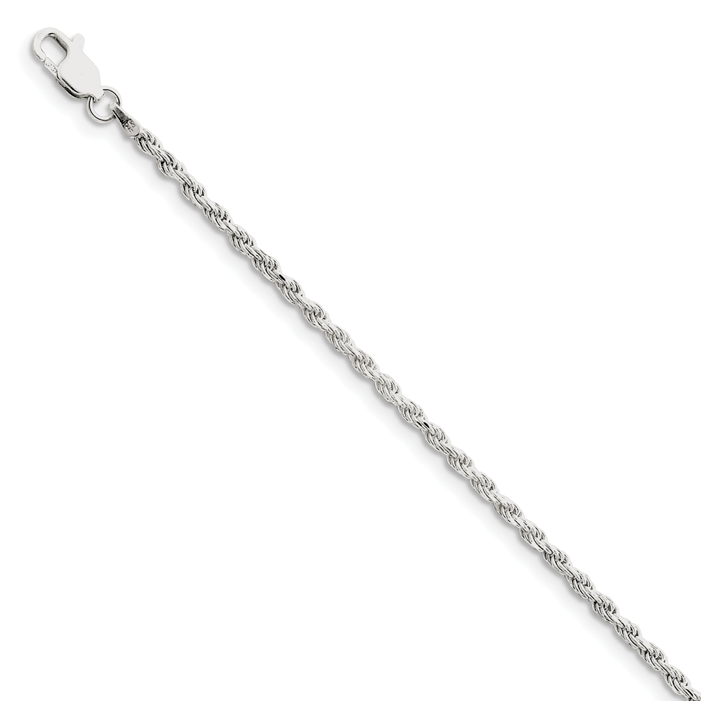 Sterling Silver 2.25mm Diamond-cut Rope Chain Main image