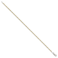 Sterling Silver And Vermeil 1.85mm Diamond-cut Rope Chain