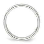 Rope-Edge Wedding Band in Sterling Silver, 4mm