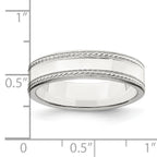Rope-Edge Wedding Band in Sterling Silver, 5mm
