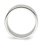 Rope-Edge Wedding Band in Sterling Silver, 7mm
