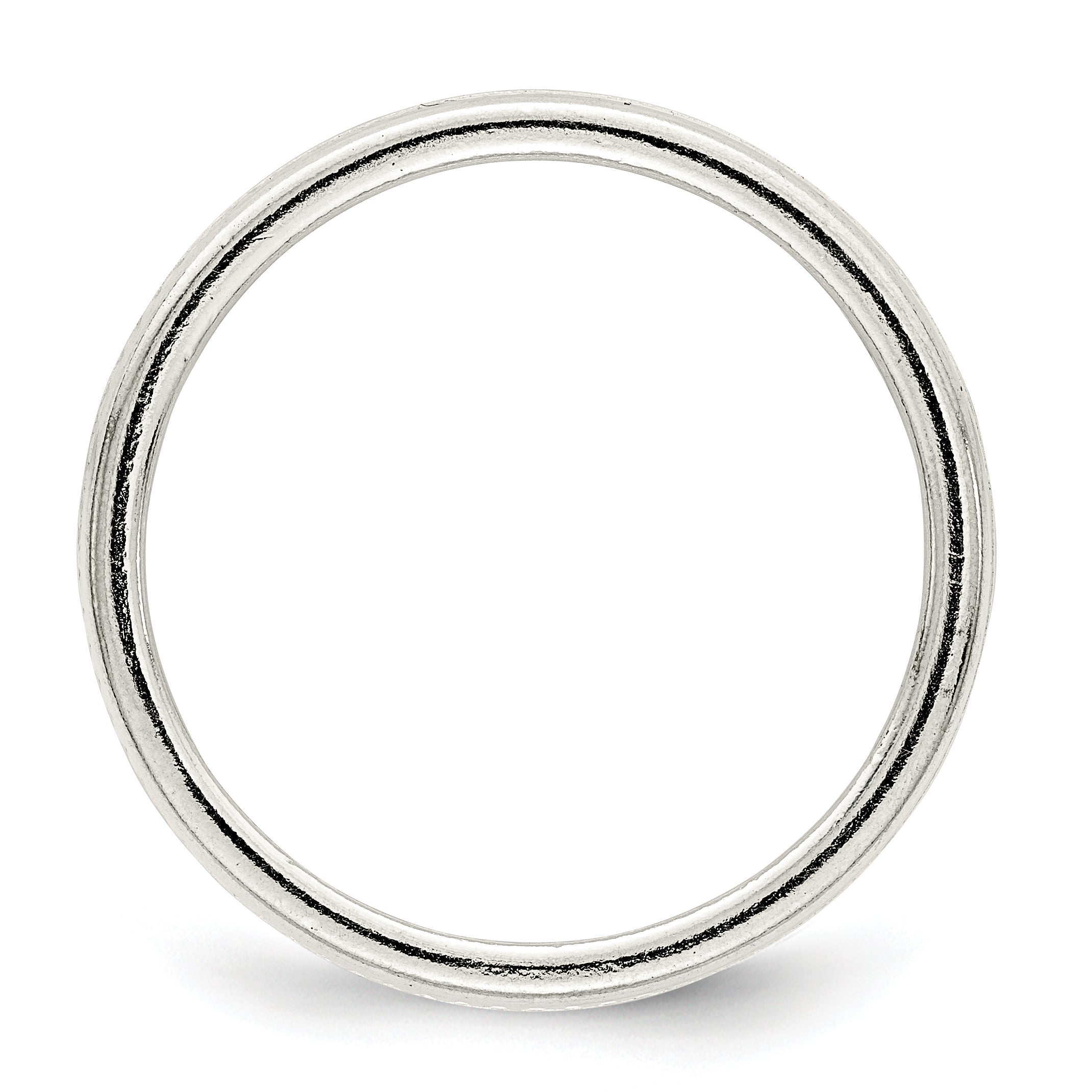 Sterling Silver 9.5mm Flat with Rope Edge Band Secondary image