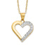 Diamond Fascination Diamond Mystique Sterling Silver 18K Gold-plated Diamond Heart 18 Inch Necklace