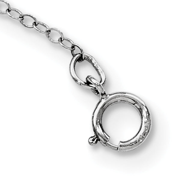 Sophia Jewelers Sterling Silver Diamond and Sapphire Cross Necklace