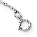 Sophia Jewelers Sterling Silver Diamond and Sapphire Cross Necklace