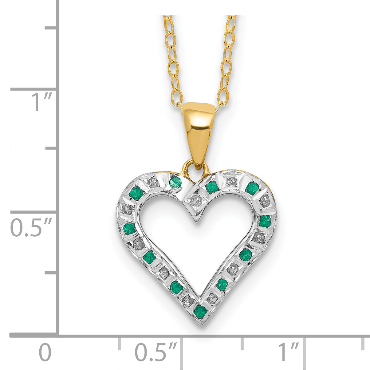 Sophia Jewelers 18K Gold-Plated Sterling Silver Necklace with Emerald & Diamond Mystique