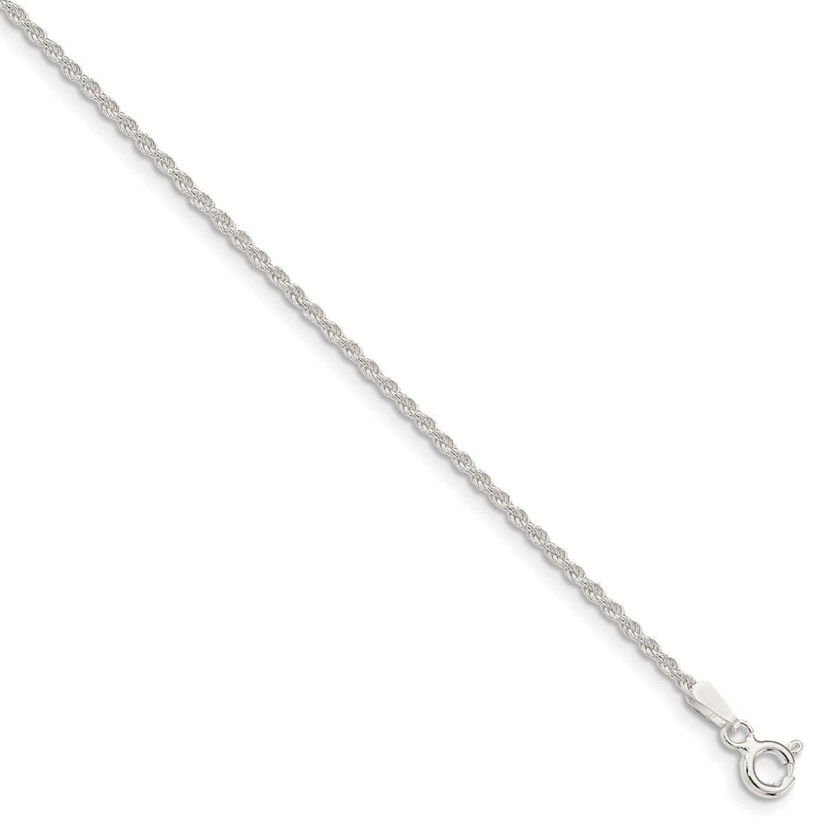 Sterling Silver 1.5mm Solid Rope Chain