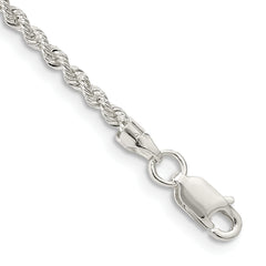 Sterling Silver 2.3mm Solid Rope Chain Anklet