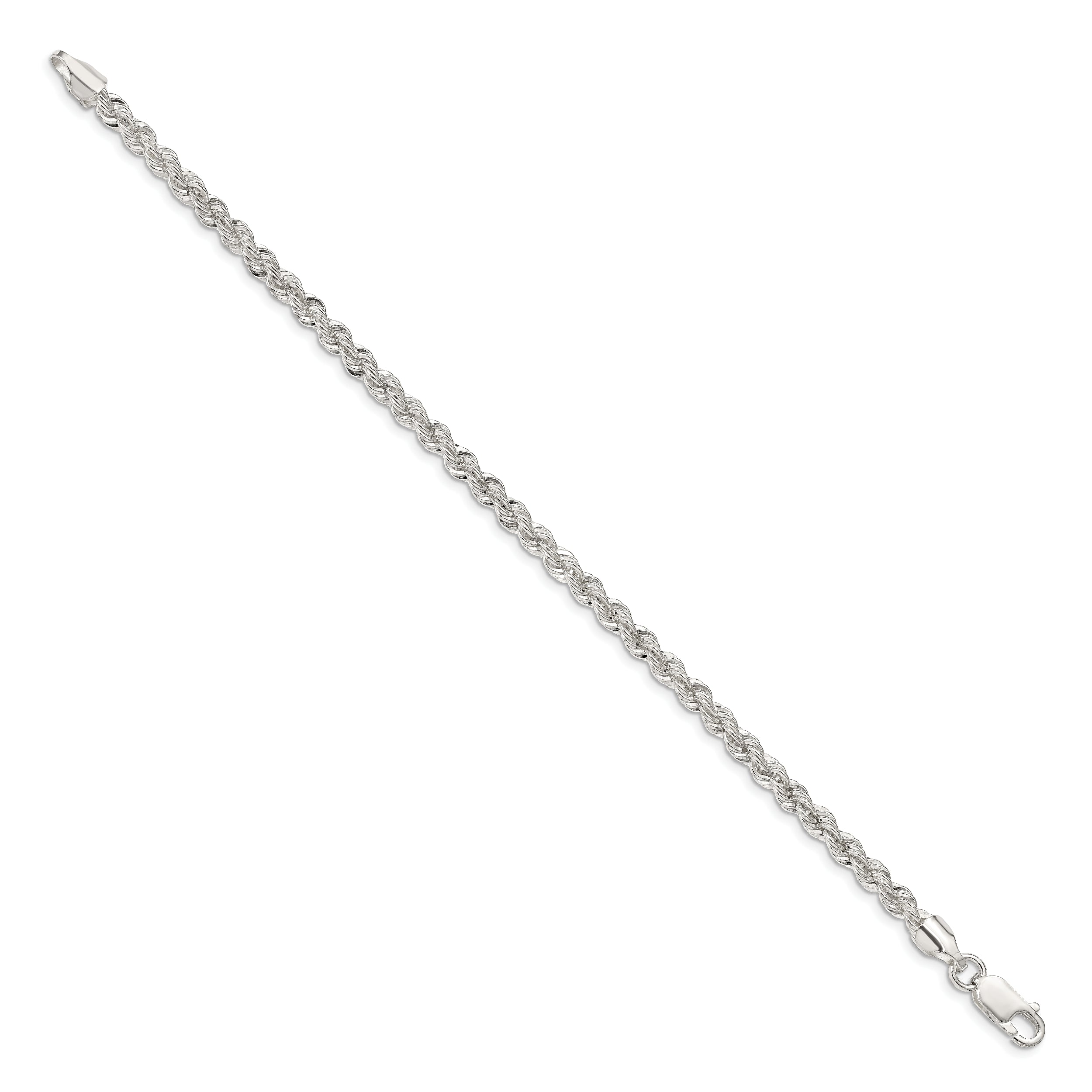 Sterling Silver 4.3mm Solid Rope Chain