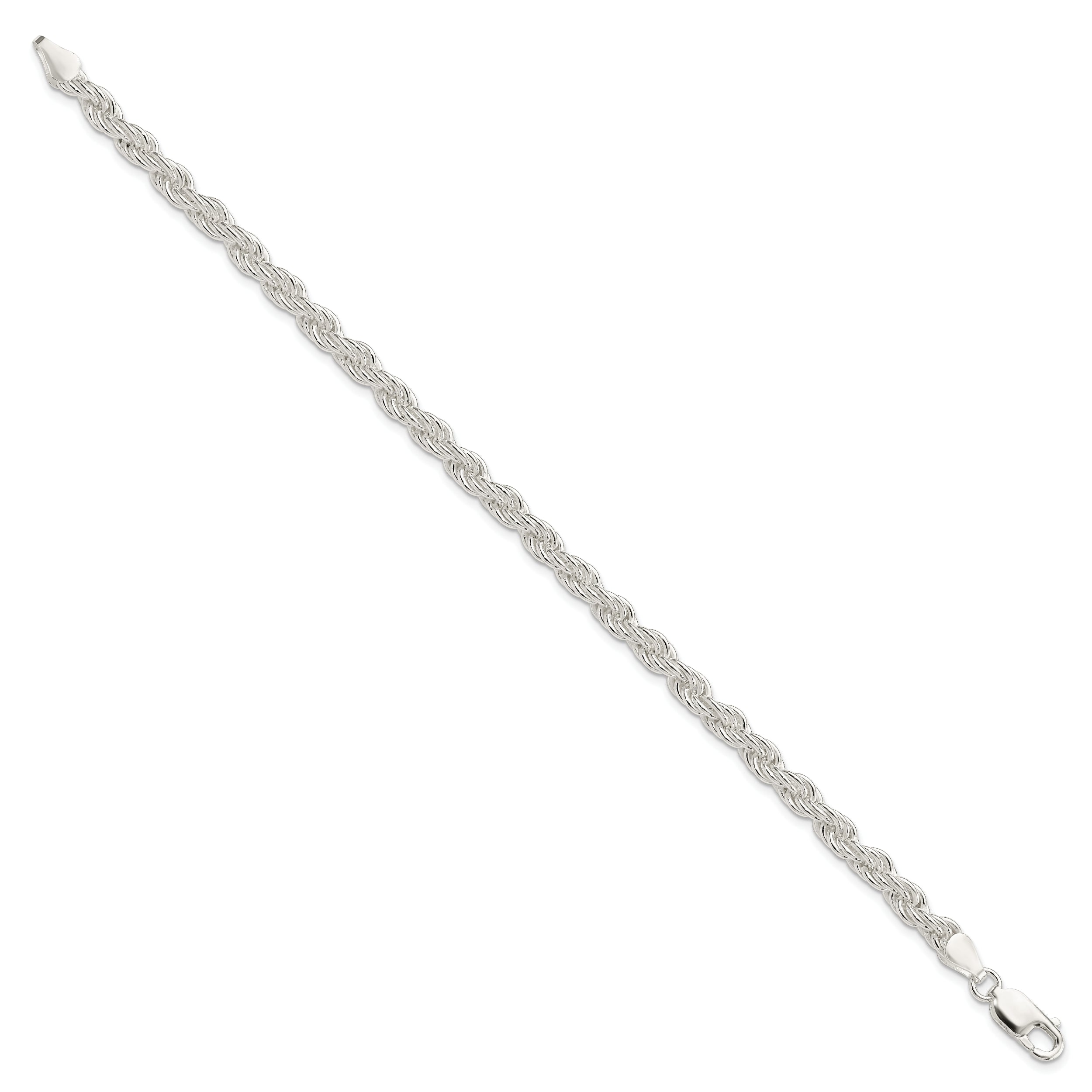 Sterling Silver 5mm Solid Rope Chain
