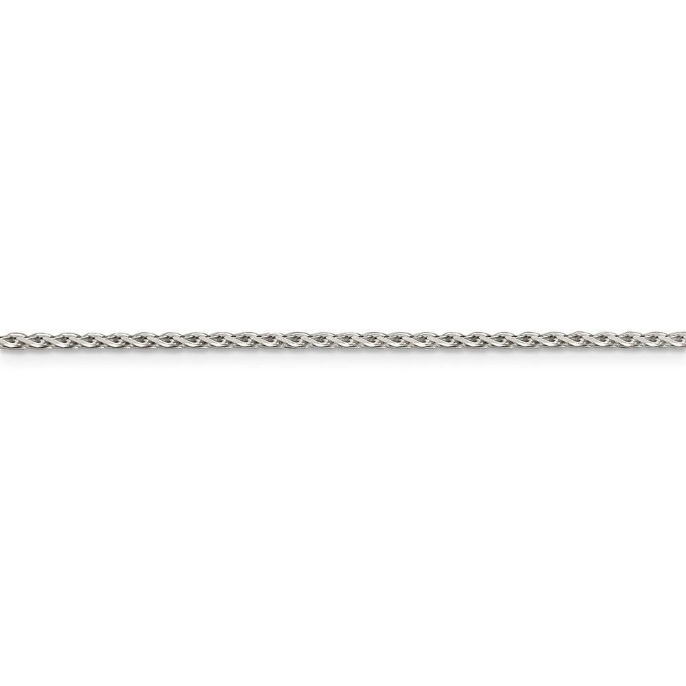 Sterling Silver 925 Polished Diamond-Cut Spiga Necklace 18-inch Elegant Design