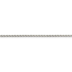 Sterling Silver 925 Polished Diamond-Cut Spiga Necklace 18-inch Elegant Design