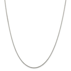 Sterling Silver 925 Polished Diamond-Cut Spiga Necklace 18-inch Elegant Design