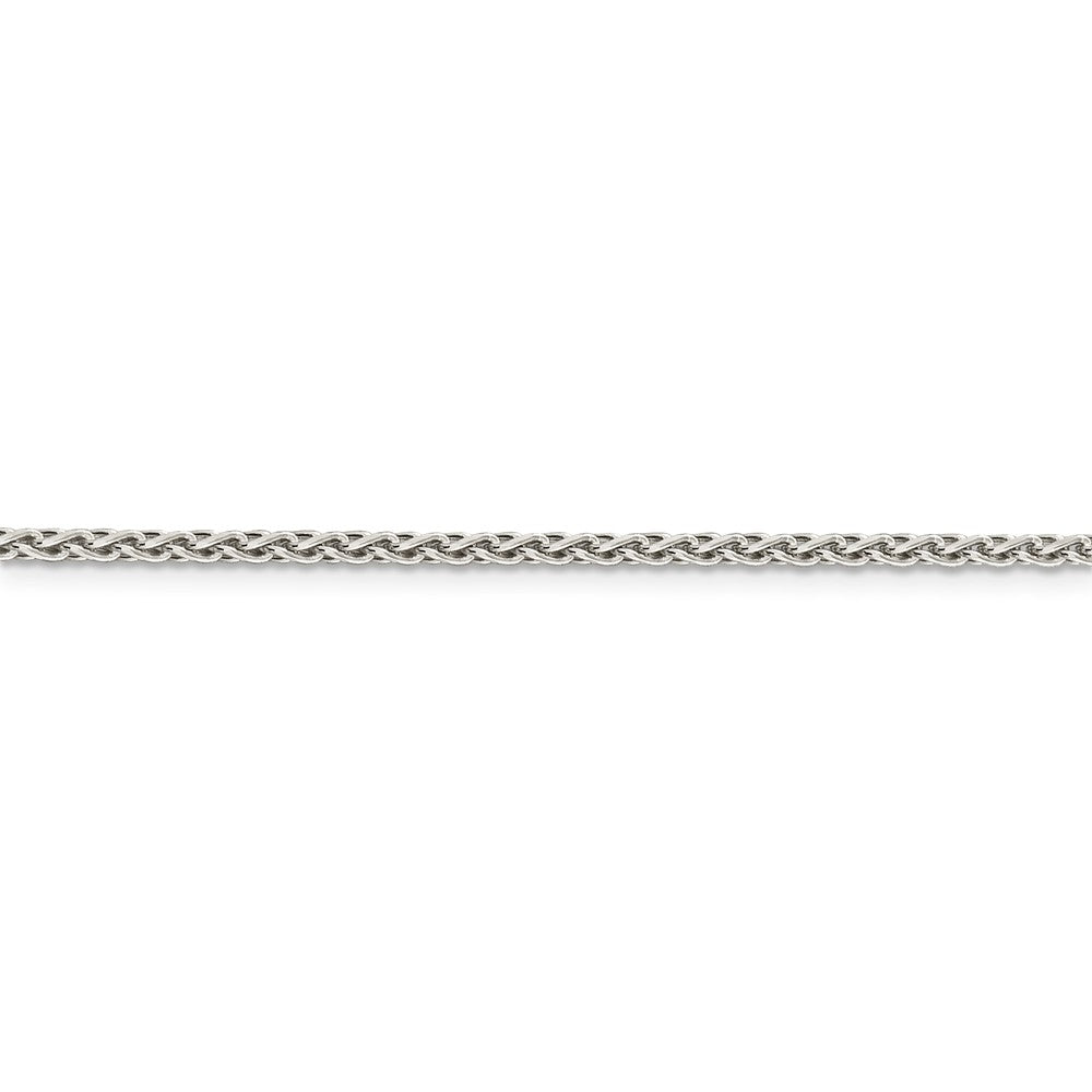 Sophia Jewelers 925 Sterling Silver Diamond-Cut Spiga Chain Necklace 18