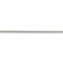 Sophia Jewelers 925 Sterling Silver Diamond-Cut Spiga Chain Necklace 18