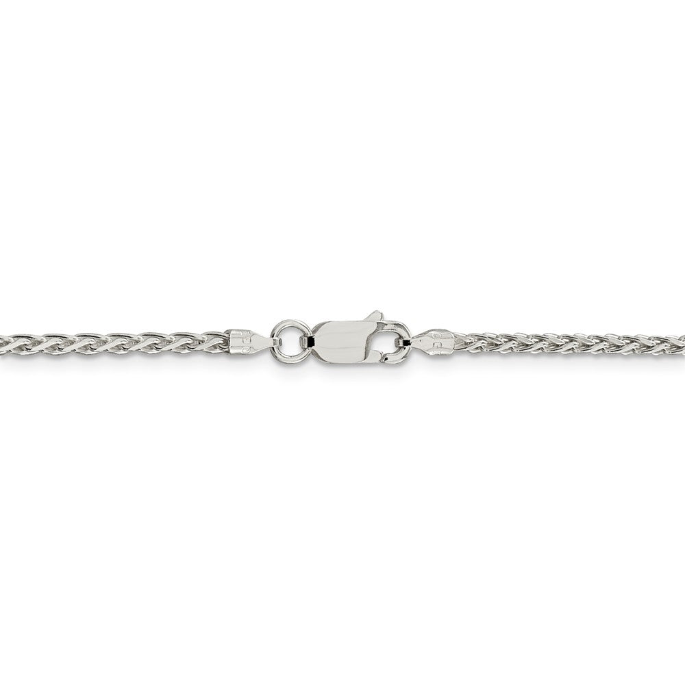 Sophia Jewelers 925 Sterling Silver Diamond-Cut Spiga Chain Necklace 18