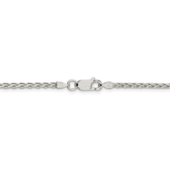Sophia Jewelers 925 Sterling Silver Diamond-Cut Spiga Chain Necklace 18