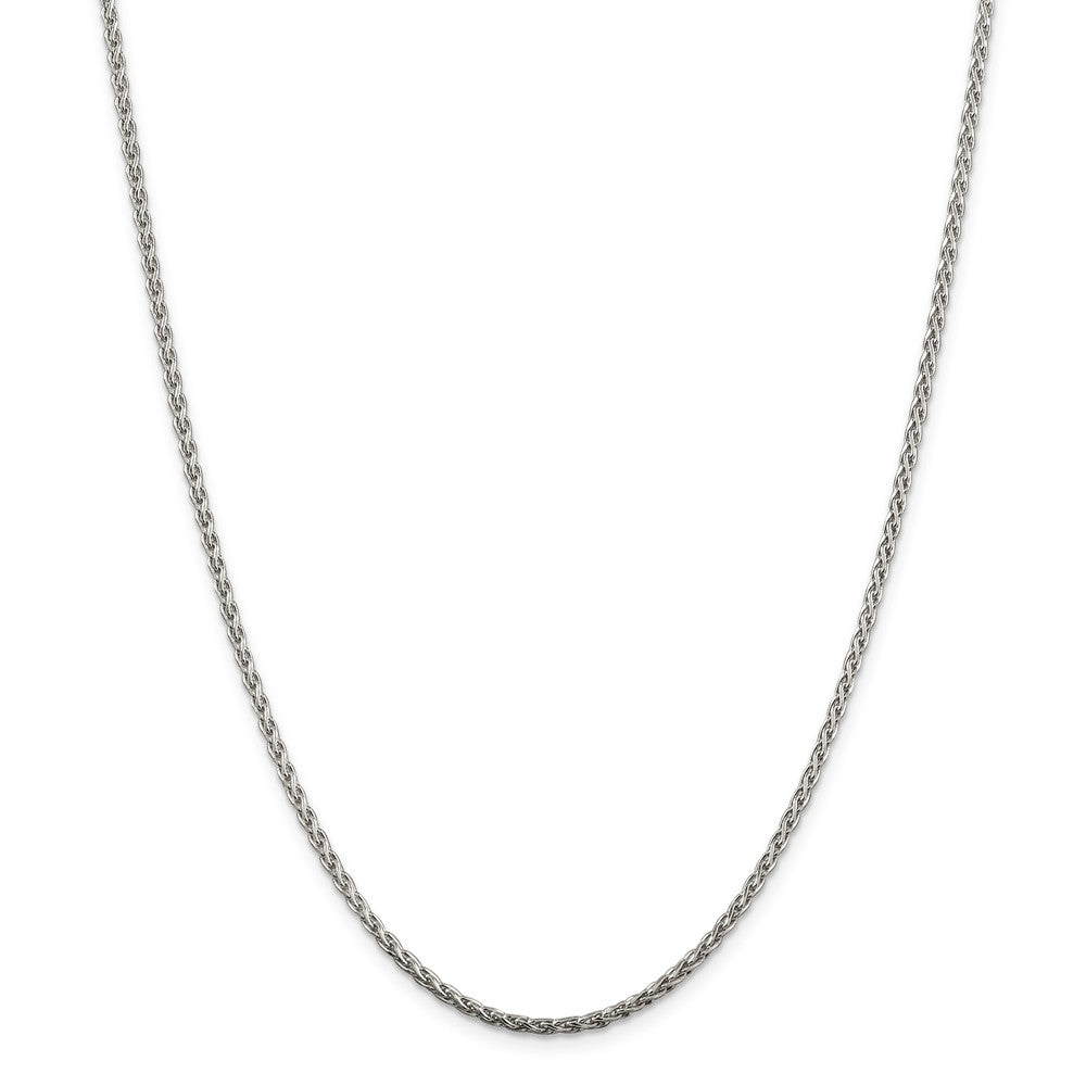 Sophia Jewelers 925 Sterling Silver Diamond-Cut Spiga Chain Necklace 18