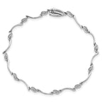 Sterling Silver Rhodium-plated Diam. Bracelet