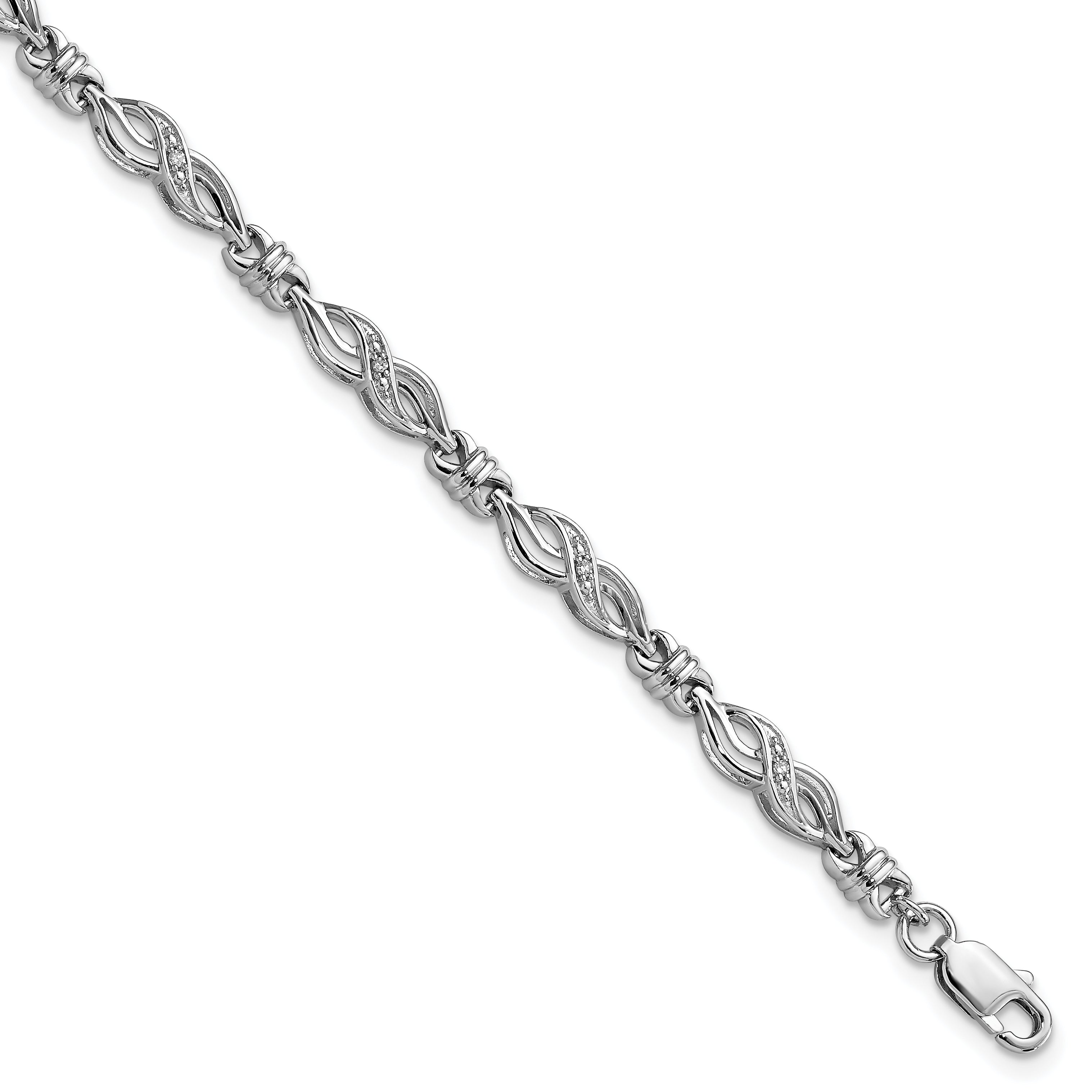 Sterling Silver Rhodium-plated Diam. Bracelet Main image