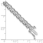 Sterling Silver Rhodium-plated Diam. Bracelet