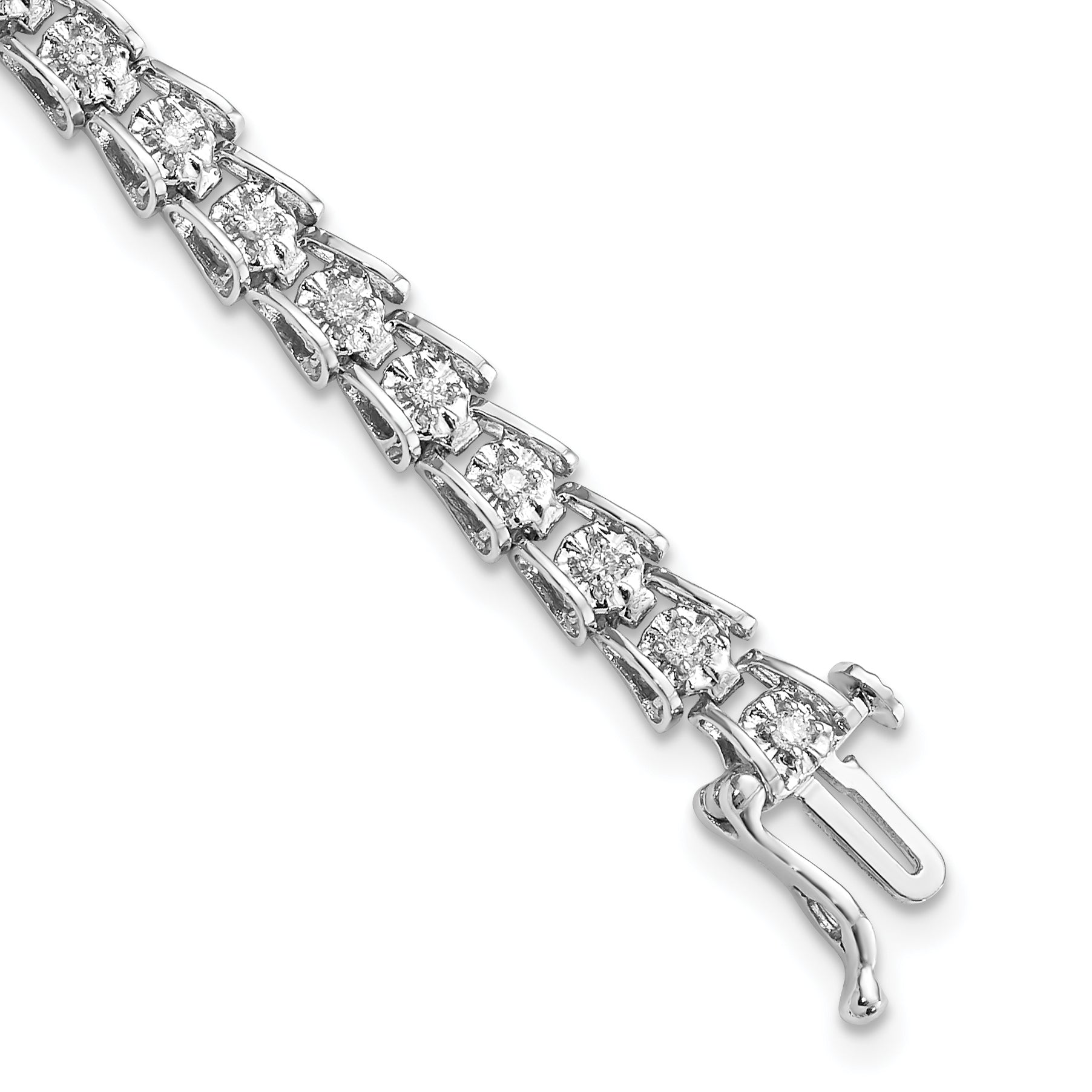 Sterling Silver Rhodium-plated Diam. Bracelet Main image