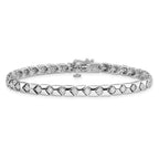 Sterling Silver Rhodium Plated Diamond Bracelet