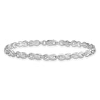 Sterling Silver Rhodium-plated Diam. Bracelet