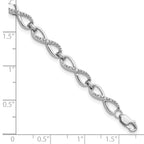 Sterling Silver Rhodium-plated Diam. Bracelet