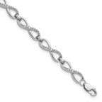 Sterling Silver Rhodium-plated Diam. Bracelet