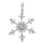 Sterling Silver Rhodium Diam. SnowFlake Pendant
